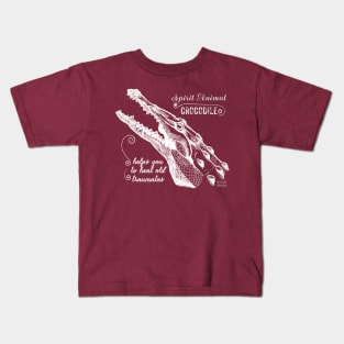 Spirit animal - Crocodile - white Kids T-Shirt